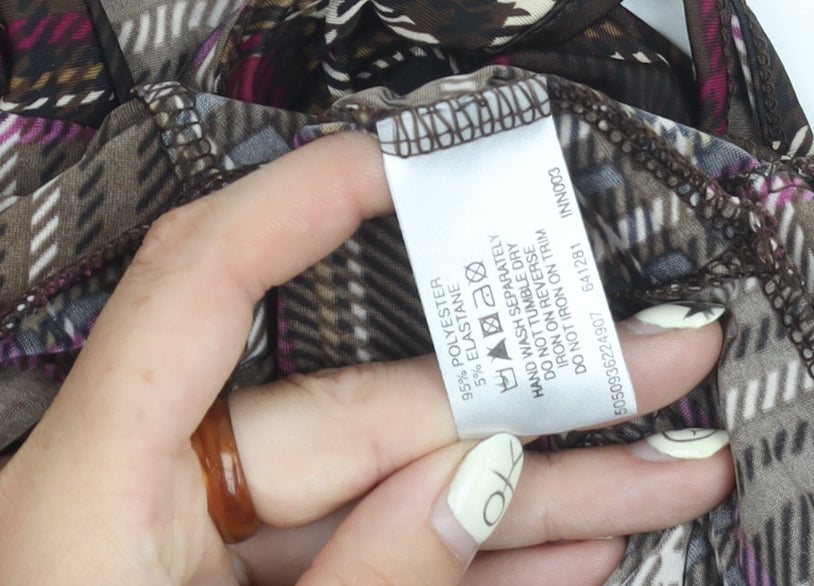 Bay Brown Paisley Sheath Dress, Size 10, Women's Casual