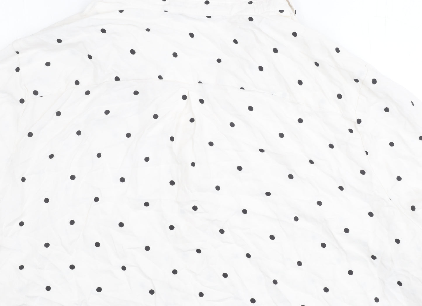 Marks and Spencer Women's Ivory Polka Dot Button-Up Shirt UK 22