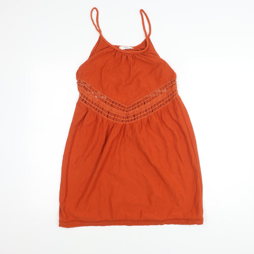 Mango Women's Orange XS Slip Dress Casual