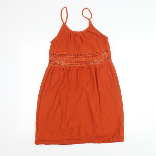 Mango Women's Orange XS Slip Dress Casual