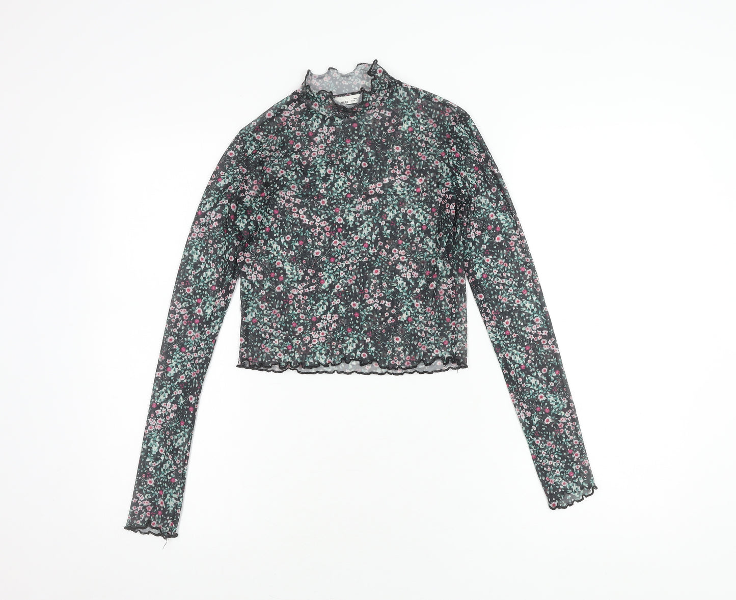 Pull & Bear Women's Floral Cropped Top, Size 8