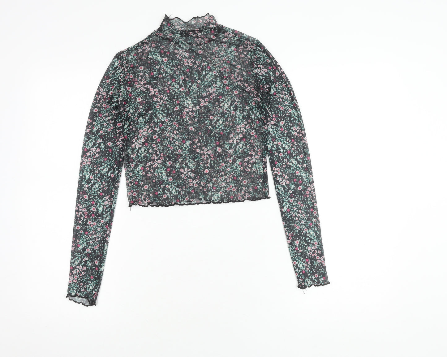Pull & Bear Women's Floral Cropped Top, Size 8