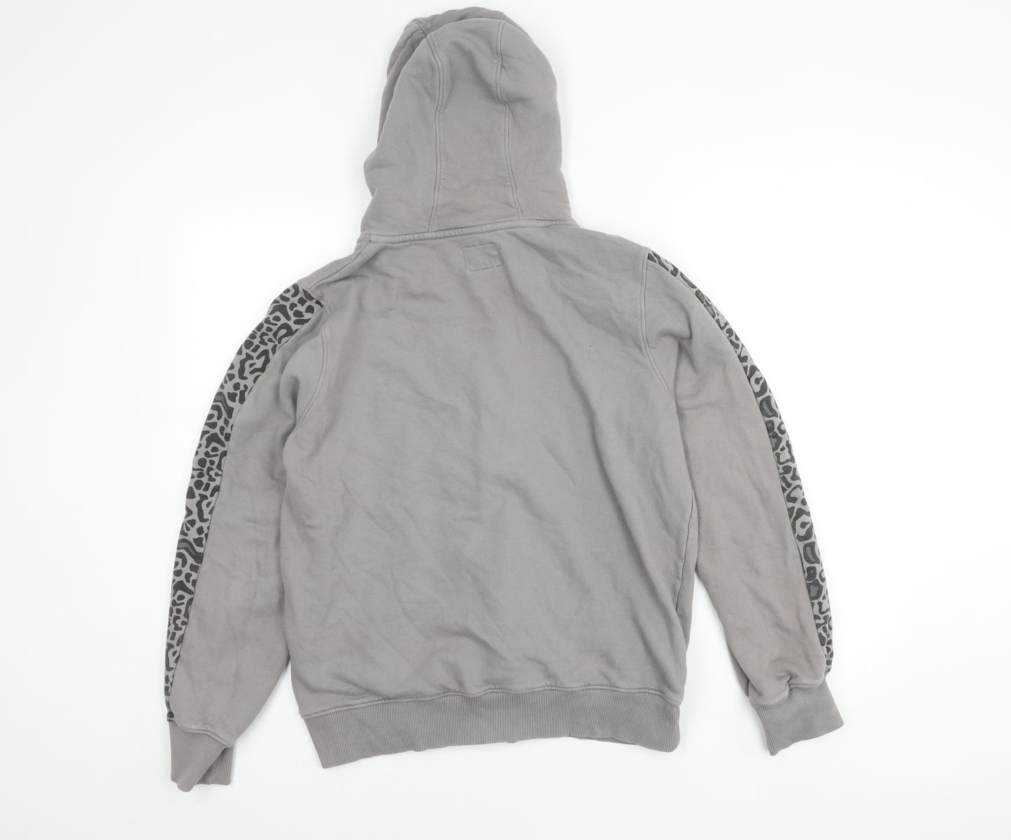 Fluid Women's Grey Animal Print Hooded Jacket, Size 16