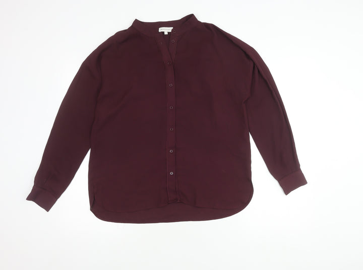 Warehouse Women's Purple Button-Up Shirt Size 12