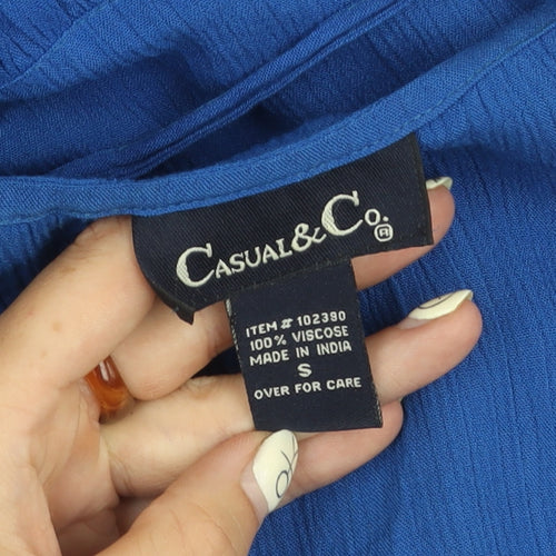 Casual & Co. Women's Blue Sleeveless Dress, Size S
