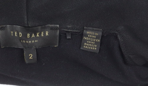 Ted Baker Women's Black Mid-Length Coat Size 6