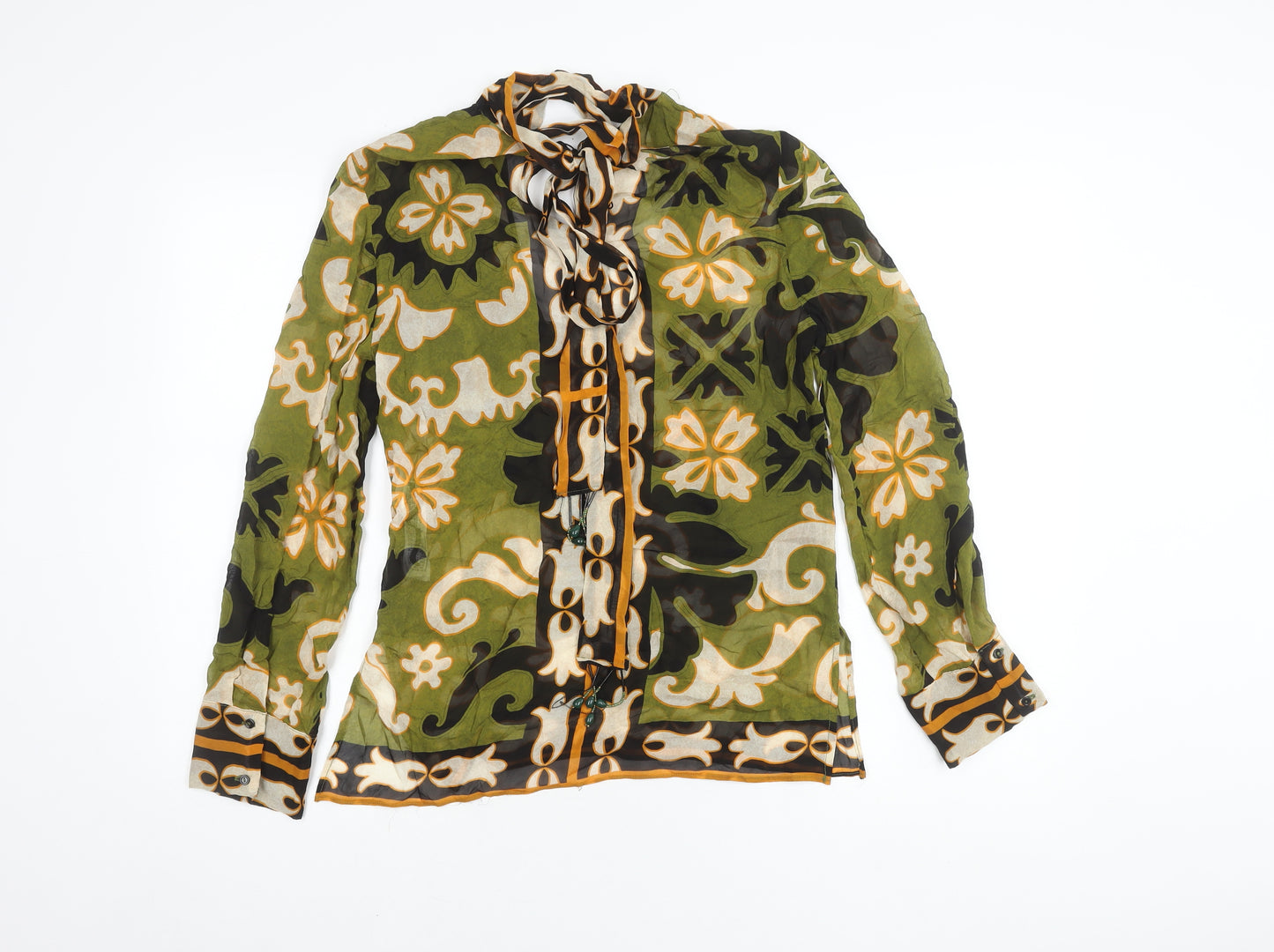 Zara Women's Multicoloured Blouse XS Long Sleeve