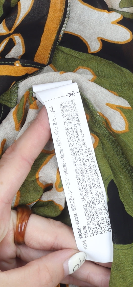 Zara Women's Multicoloured Blouse XS Long Sleeve