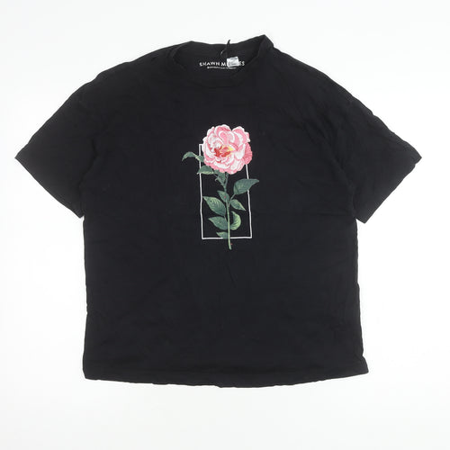 H&M Unisex Black Concert Embroidered T-Shirt Size S