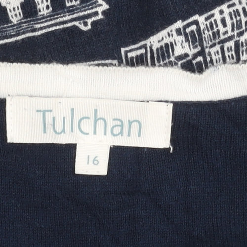 Tulchan Women's Blue Pullover Jumper Size 16