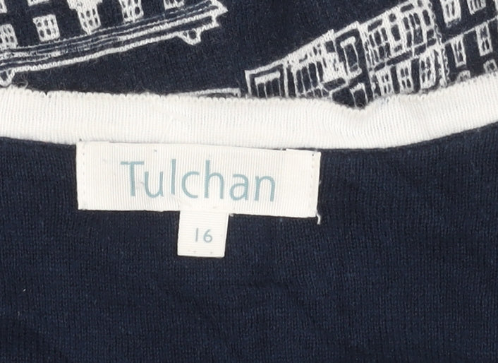 Tulchan Women's Blue Pullover Jumper Size 16
