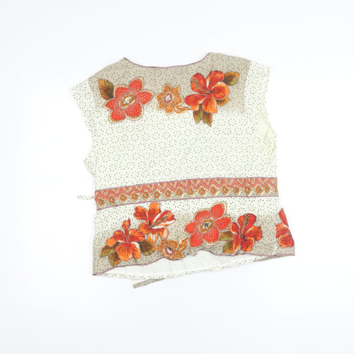 Monsoon Women's Multicoloured Floral Wrap Blouse