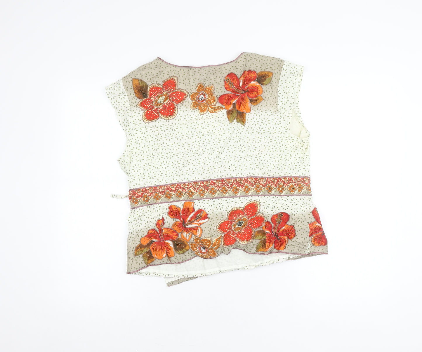 Monsoon Women's Multicoloured Floral Wrap Blouse