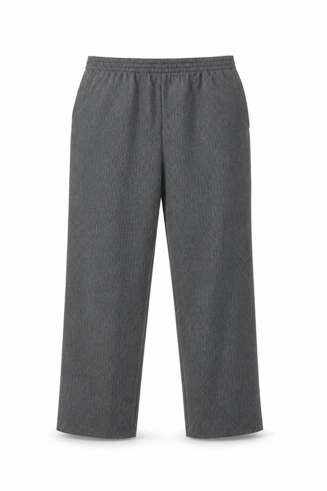Front view of Marks & Spencer Women's Grey Herringbone Trousers