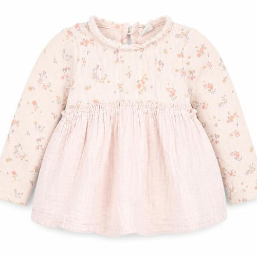 Next Girls Pink Floral Blouse Long Sleeve 12-18 Months