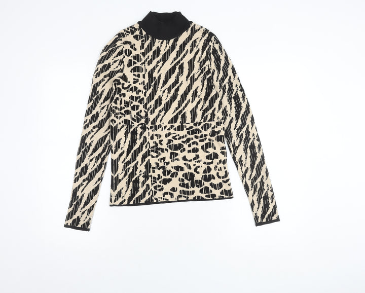 River Island Women's Black Animal Print Jumper, Size 8