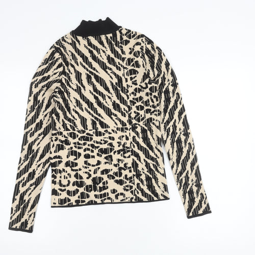 River Island Women's Black Animal Print Jumper, Size 8