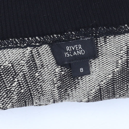 River Island Women's Black Animal Print Jumper, Size 8