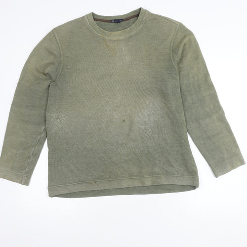 Gap Men's M Green Pullover Cotton Blend Jumper
