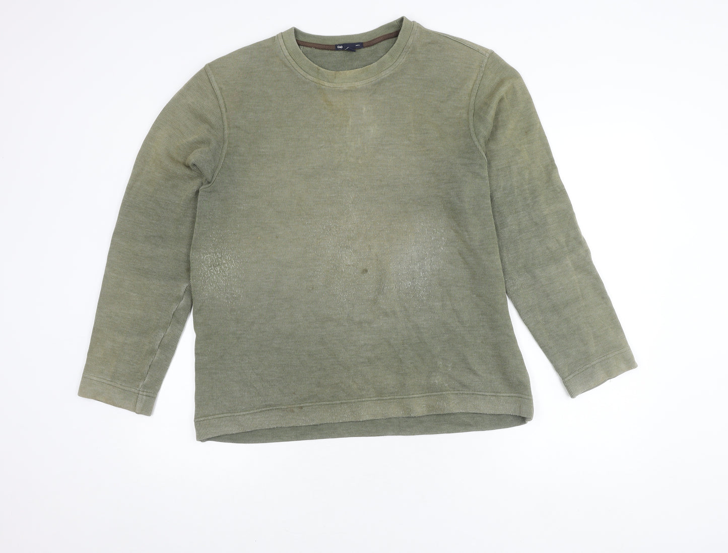 Gap Men's M Green Pullover Cotton Blend Jumper