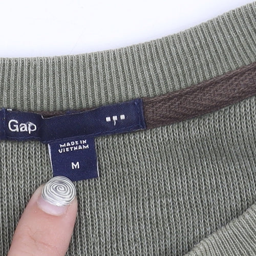 Gap Men's M Green Pullover Cotton Blend Jumper