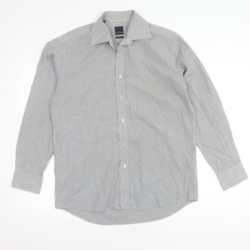 Daniel Hechter Men's Striped Shirt, 15.5, Long Sleeve