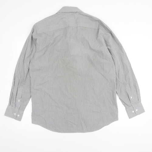Daniel Hechter Men's Striped Shirt, 15.5, Long Sleeve