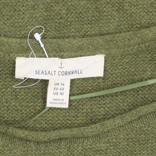 Seasalt Cornwall Women's Green Pullover Jumper Size 14