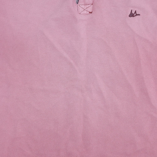 Mantaray Men's Pink Polo Shirt, Size L, Solid