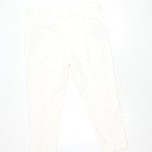 Marks and Spencer Women's White Slim Trousers