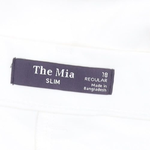 Marks and Spencer Women's White Slim Trousers