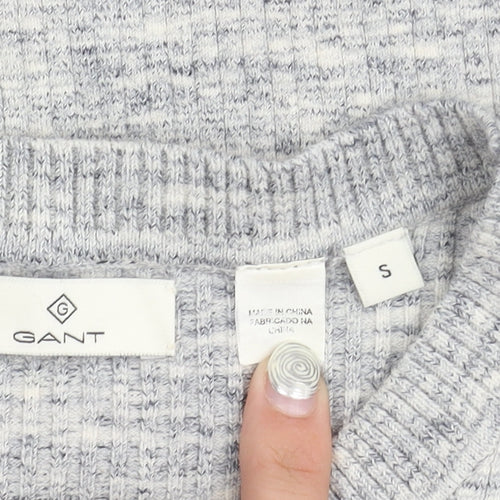 GANT Women's Grey Striped Dress, Size S, Short Sleeve