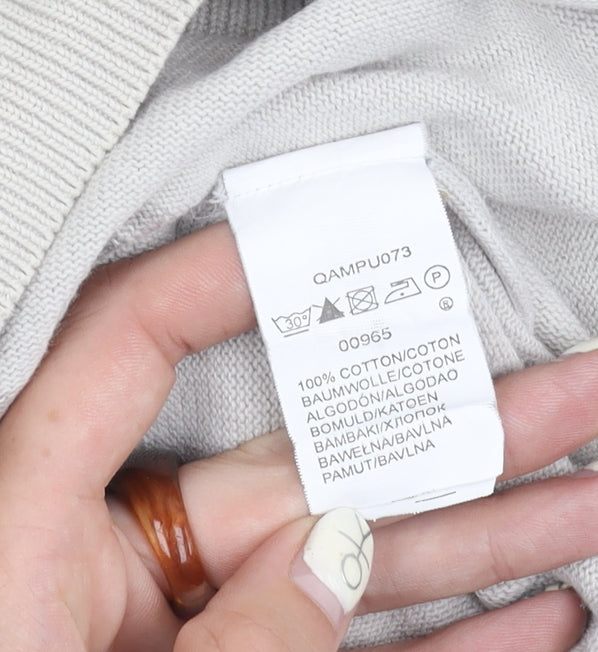 Quiksilver Men's Beige XL Striped Knit Pullover Jumper