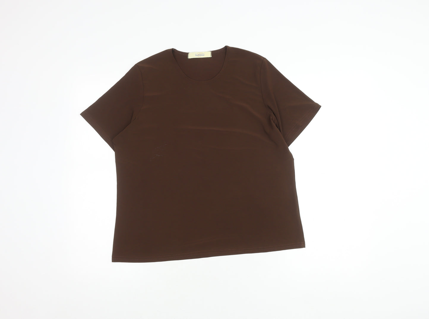 Classics Women's Brown Top Short Sleeve Size 12/14