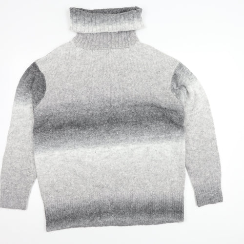 Marks and Spencer Women's Grey Roll Neck Pullover Jumper M