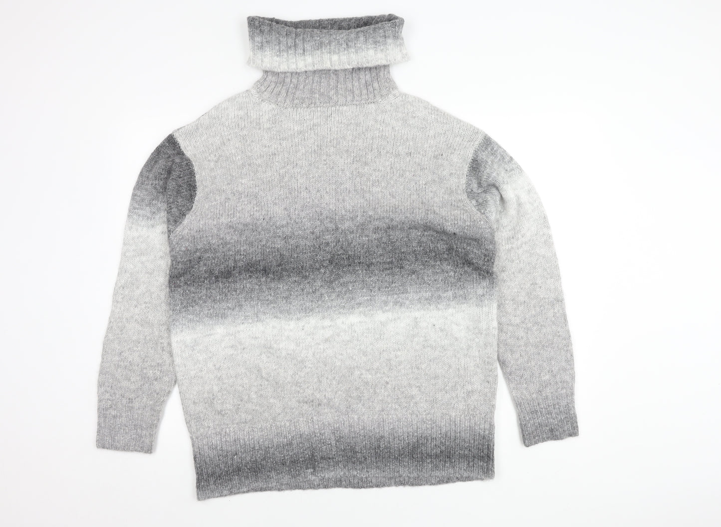 Marks and Spencer Women's Grey Roll Neck Pullover Jumper M