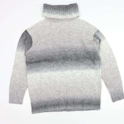 Marks and Spencer Women's Grey Roll Neck Pullover Jumper M