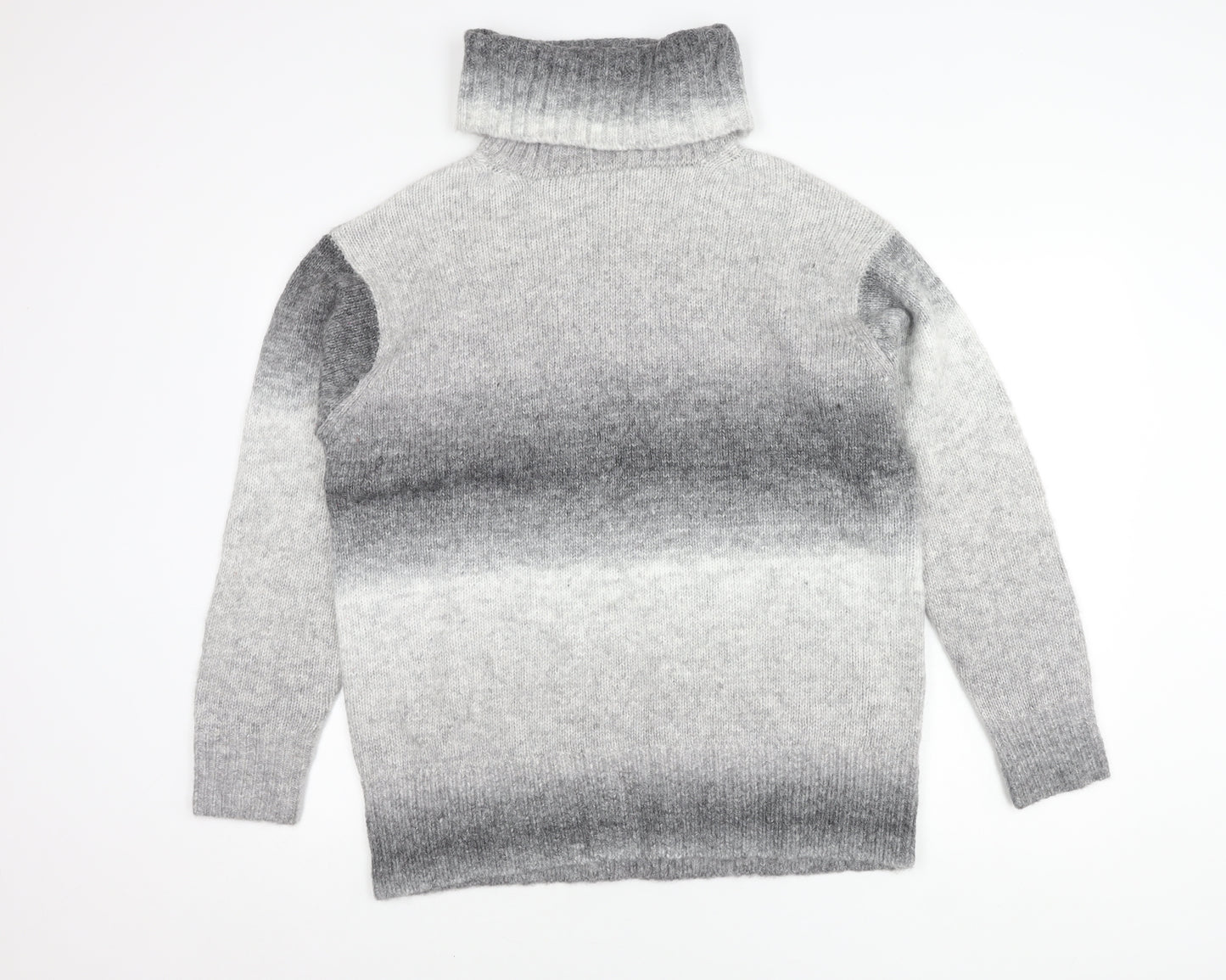 Marks and Spencer Women's Grey Roll Neck Pullover Jumper M