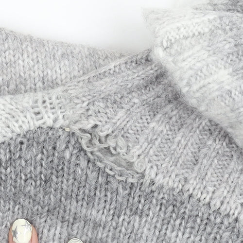 Marks and Spencer Women's Grey Roll Neck Pullover Jumper M