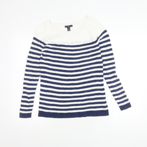 Gap Women's Multicoloured Striped Pullover Jumper XS