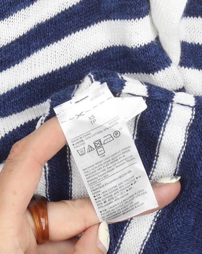 Gap Women's Multicoloured Striped Pullover Jumper XS