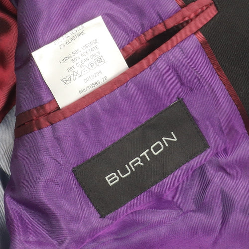 Burton Men's Black Blazer Size 38 Short Jacket