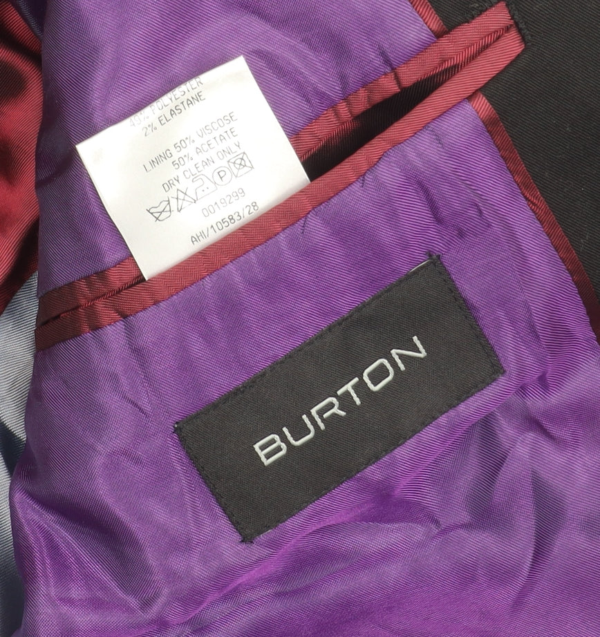 Burton Men's Black Blazer Size 38 Short Jacket