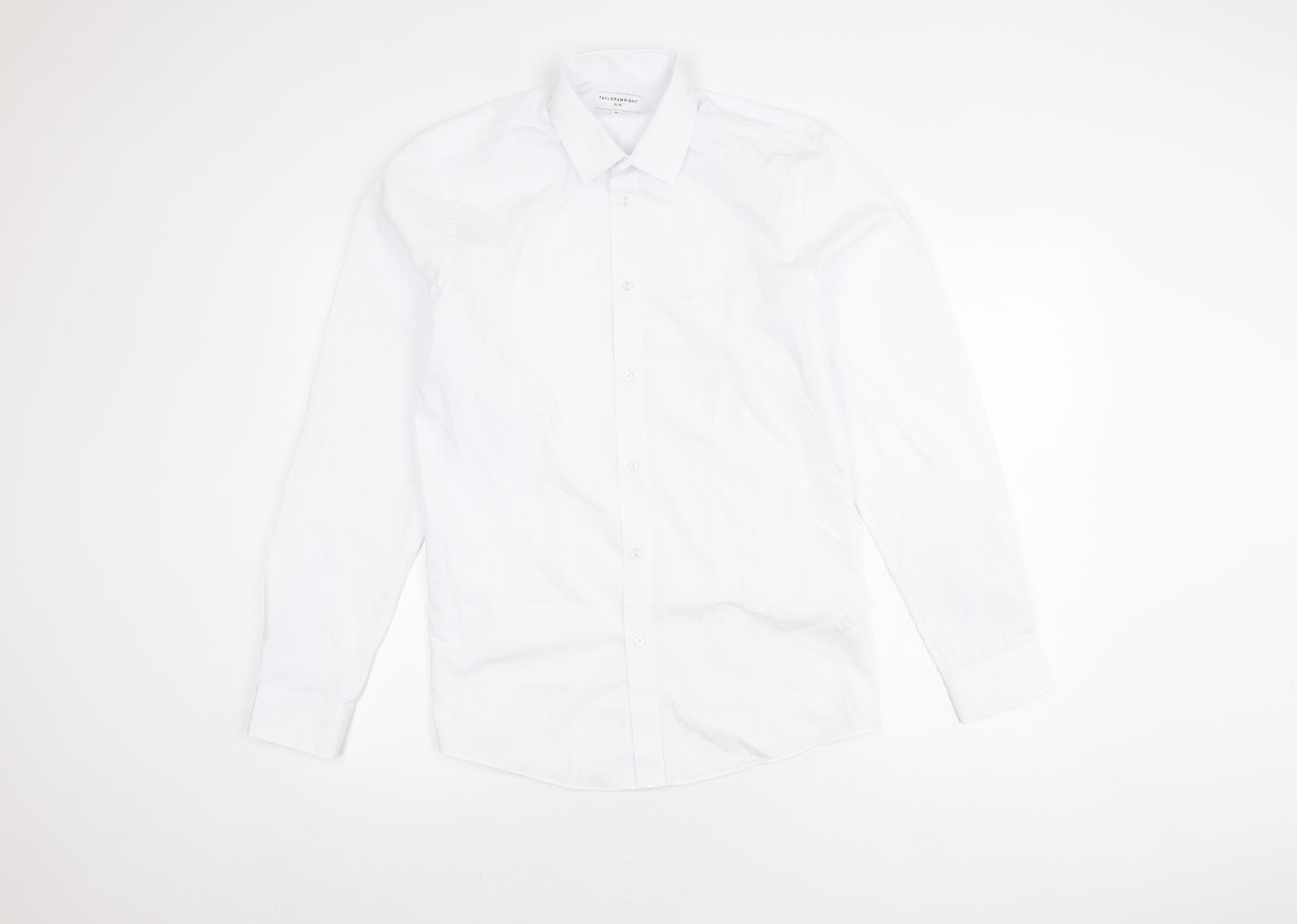 Taylor & Wright Men's White Slim Fit Shirt, Size 15
