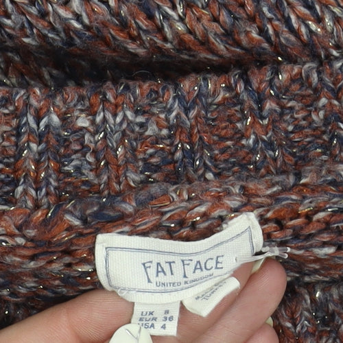 Fat Face Women's Multicoloured Chunky-Knit Pullover Jumper