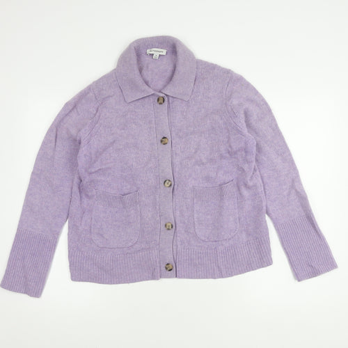Marks and Spencer Women's Purple Cardigan Size 16