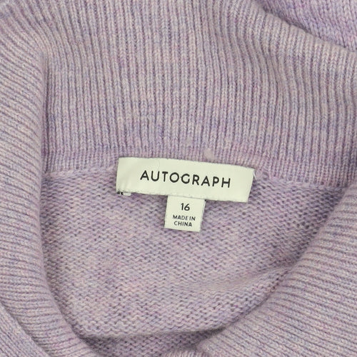 Marks and Spencer Women's Purple Cardigan Size 16