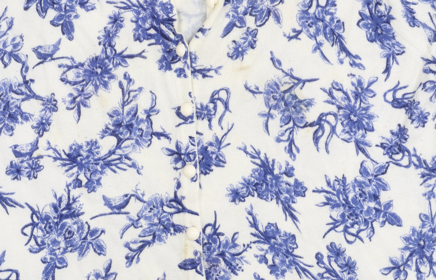 Marks and Spencer Women's Blue Floral Cardigan Size 10