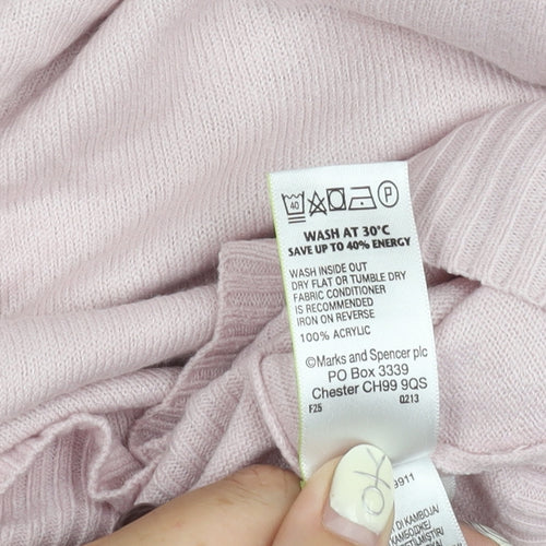 Marks & Spencer Women's Pink Pullover Jumper, Size 14