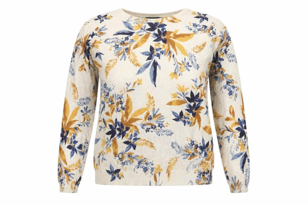 Front view of Bonmarché Women's Multicoloured Floral jumper, size 12/14